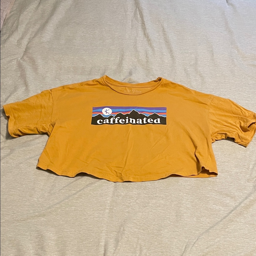 Caffeine & Kilos Caffeinated Oversized Crop Tee